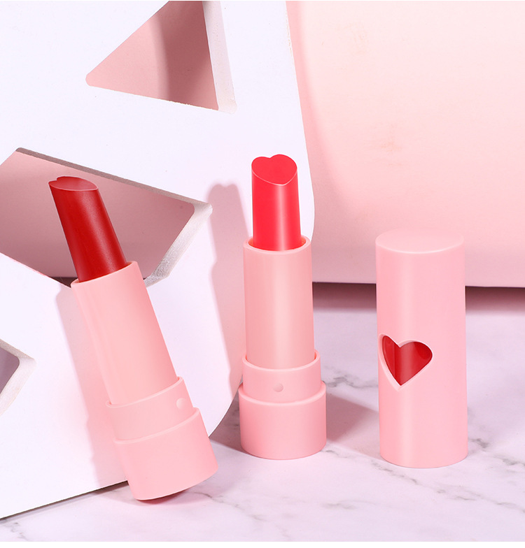 迪香儿爱心形粉管口红彩妆防水不粘杯滋润口红学生平价款唇釉美妆