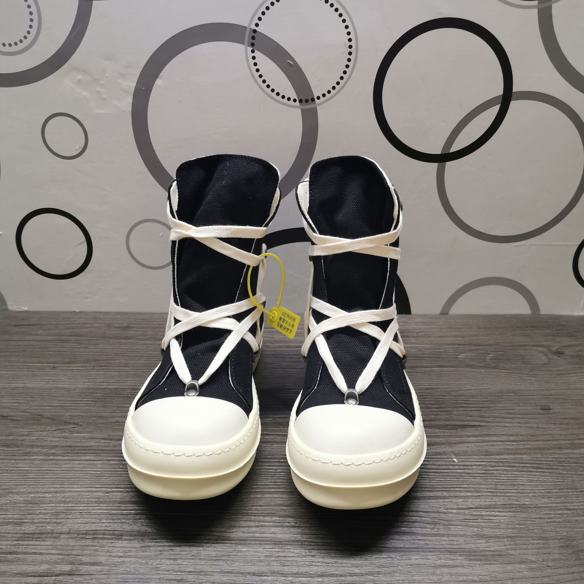 ro系五芒星潮鞋街舞鞋高帮帆布五金情侣男女休闲鞋日常男鞋-阿里巴巴