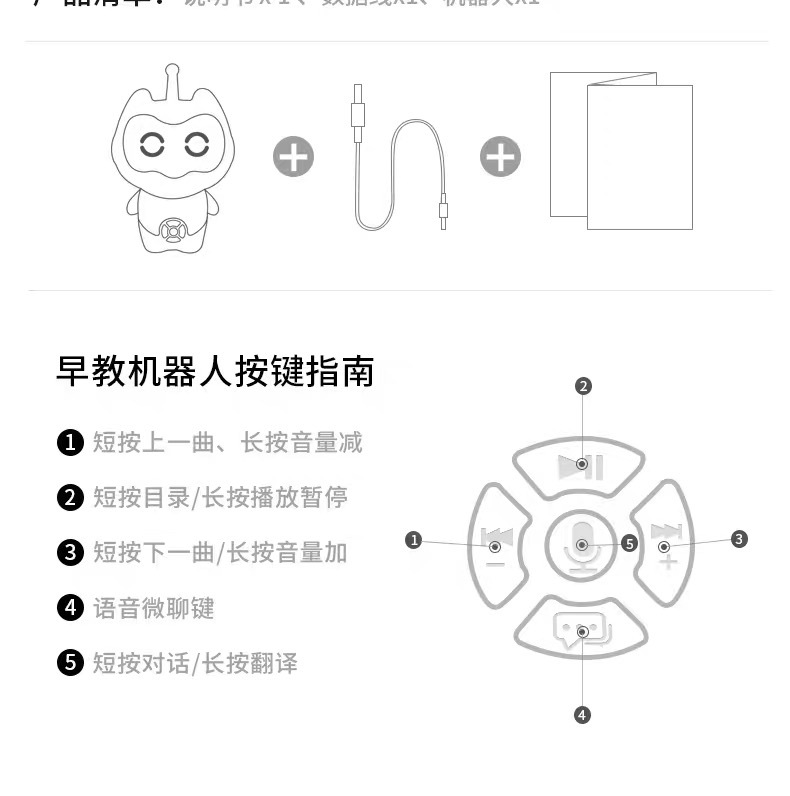 一件代发儿童玩具益智智能机器人早教机ai语音对话智能早教学习机
