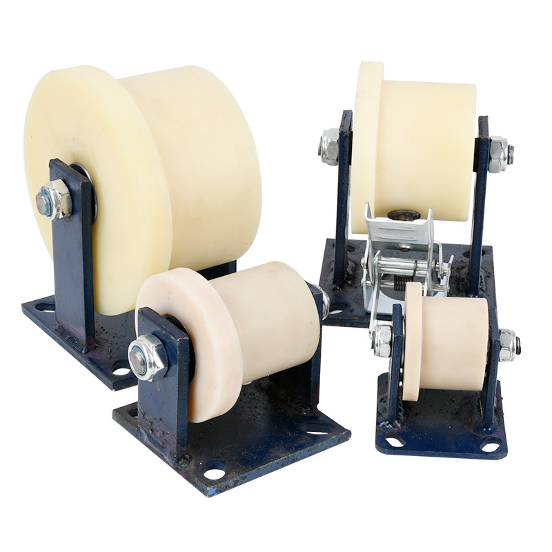 浇筑轨道轮重型单边mc尼龙火车铁路铁轨地铁专用槽轮t型绝缘滑轮