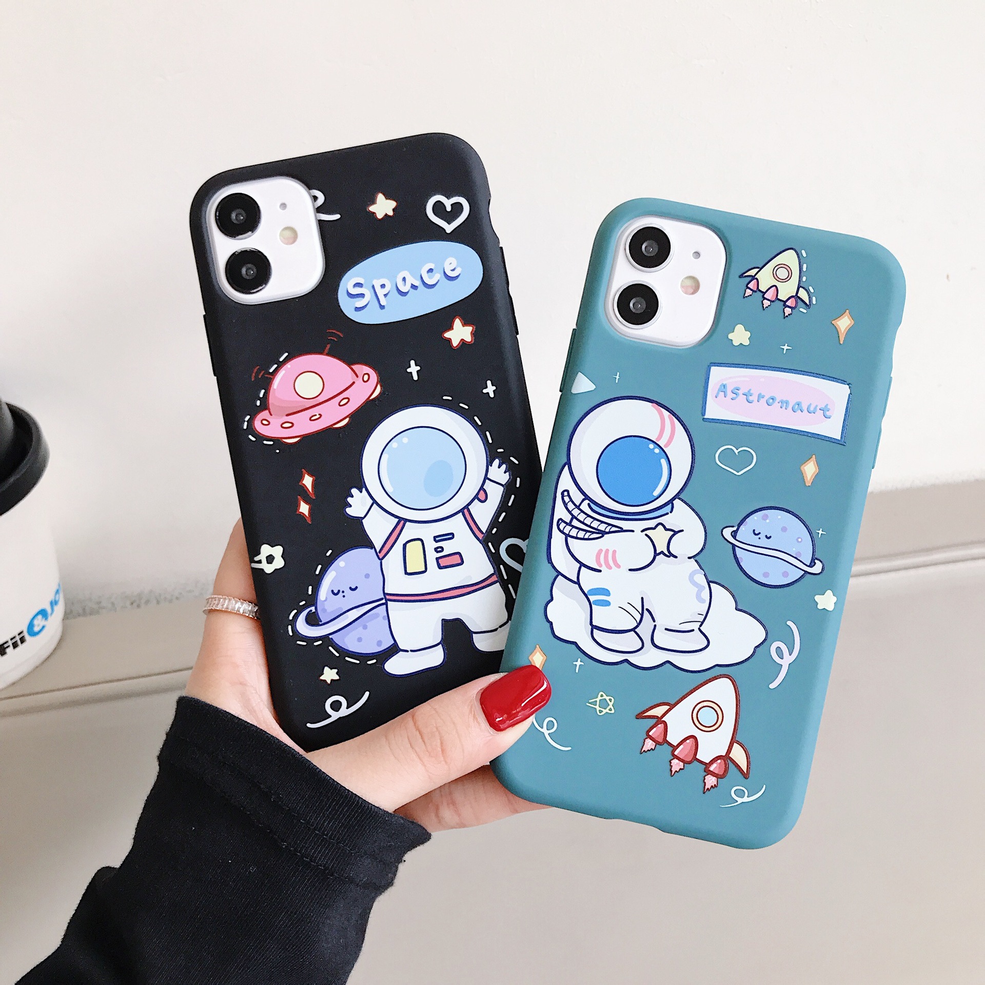 iphone11promax手机壳卡通宇航员华为p40pro苹果x手机保护套适用