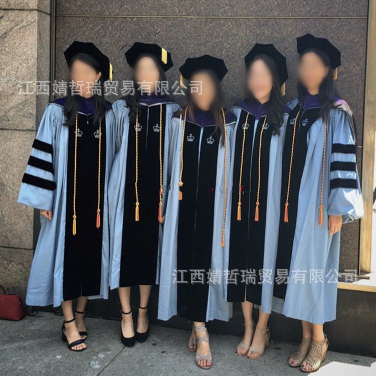 博士服 美国大学毕业服饰 美式豪华套装 配帽子 披肩 欢迎订购