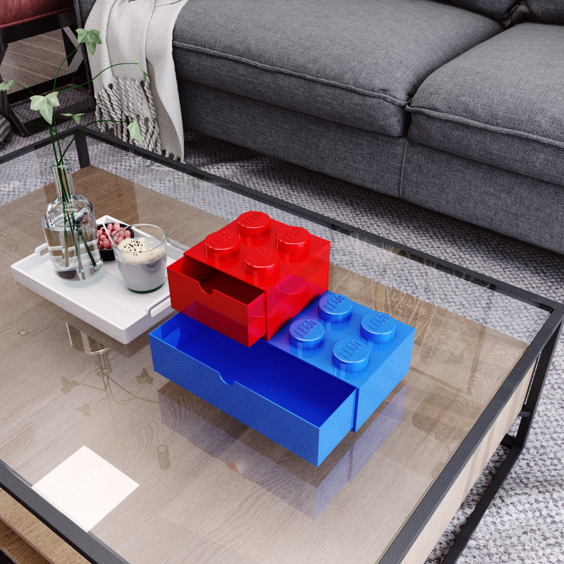 room乐高积木抽屉式办公室桌面收纳盒子神器lego儿童文具玩具家居