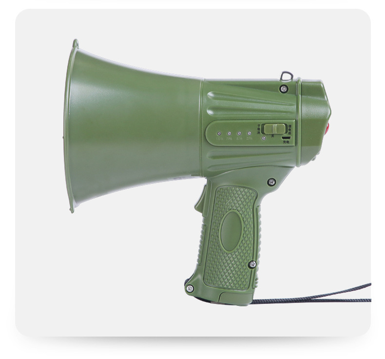 雷公王 cr-611便携喊话器军绿户外巡逻扩音喇叭录音充电扩音器