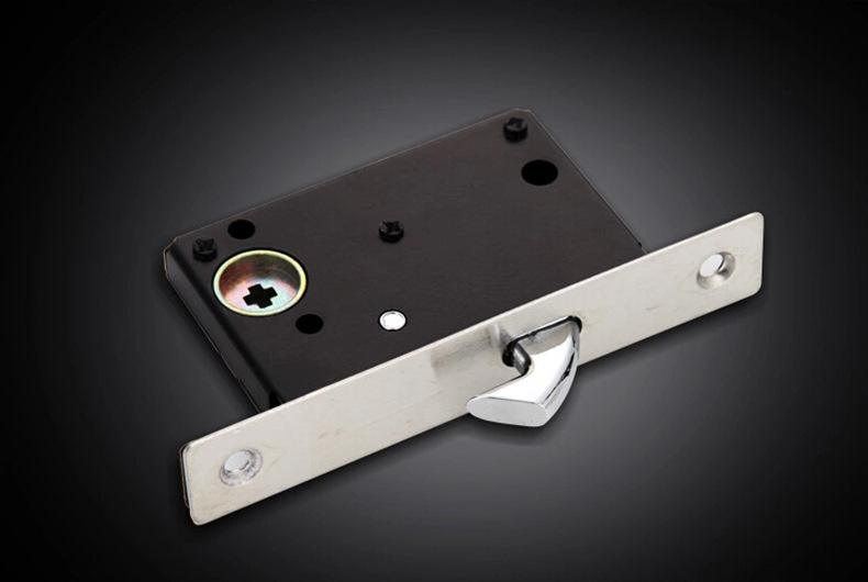 固特移门锁推拉门锁扣带钥匙平移滑门双面扣勾室内隐形房门锁钩锁