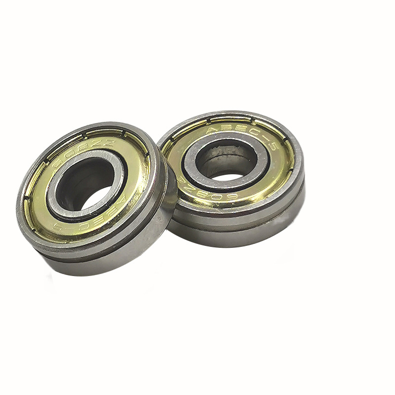 厂家定制微型608zz50单双槽包胶轴承箱包玩具轴承包塑碳钢轴承