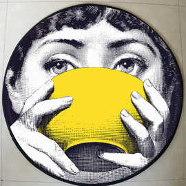 丽娜地毯圆形客厅门垫卡通门卧室丽娜地垫防滑