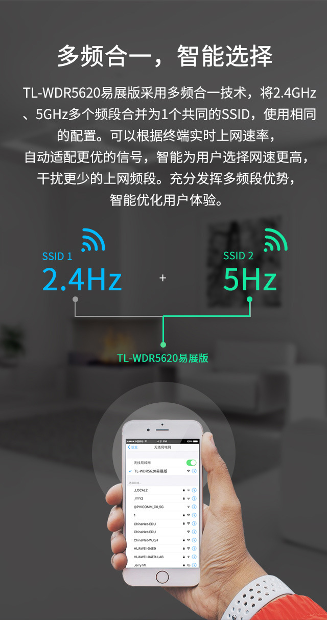 tp-linkwdr5620易展版 ac1200m双频无线路由器tp路由器无线路由器