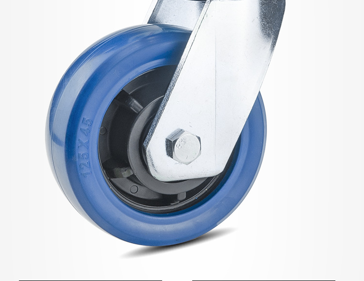 重型天然橡胶静音万向轮4寸5寸6寸8寸载重工业手推车轮平板车轮