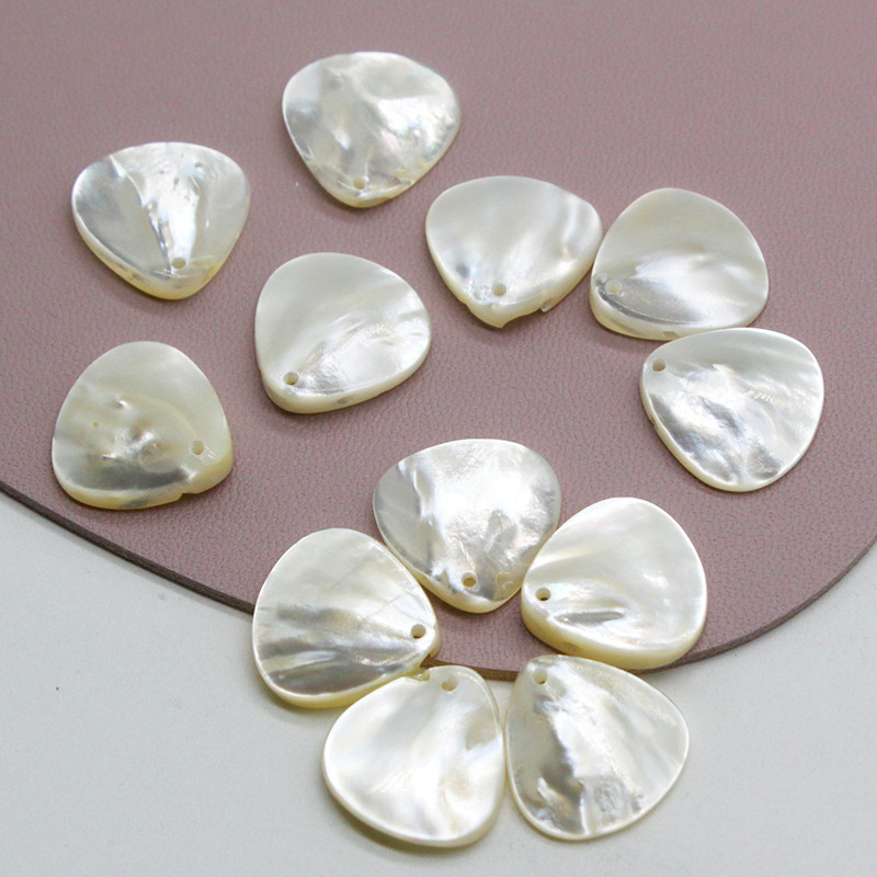 天然海水白蝶贝珍珠母贝水滴花瓣扇形片手工 diy耳环古风饰品配件