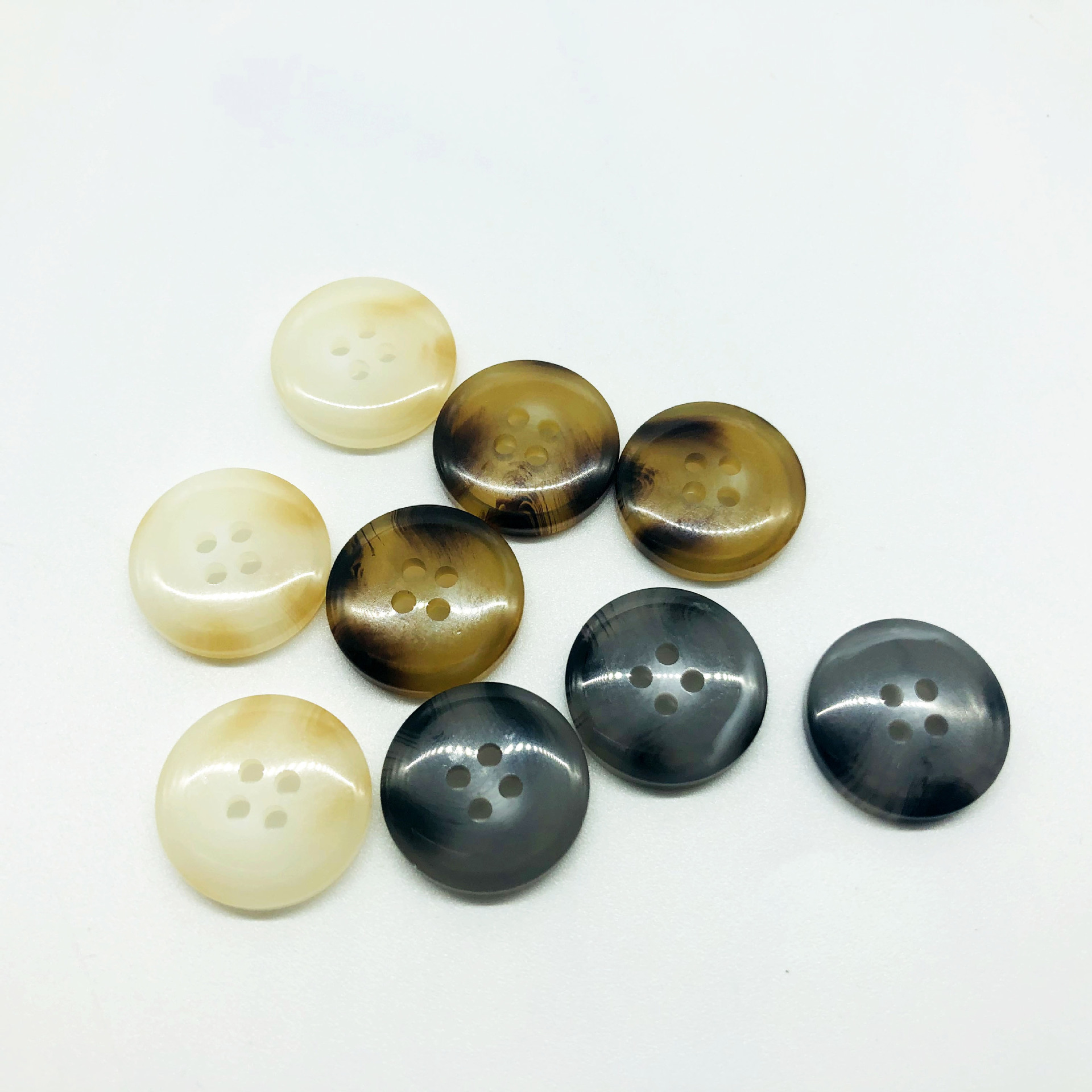 树脂纽扣高档风衣扣大衣扣外套扣毛衣扣女装西装圆形浅色花纹扣子