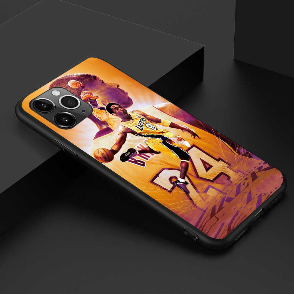 适用iphone12手机壳定制nba湖人黑曼巴科比手机壳kobe phone case