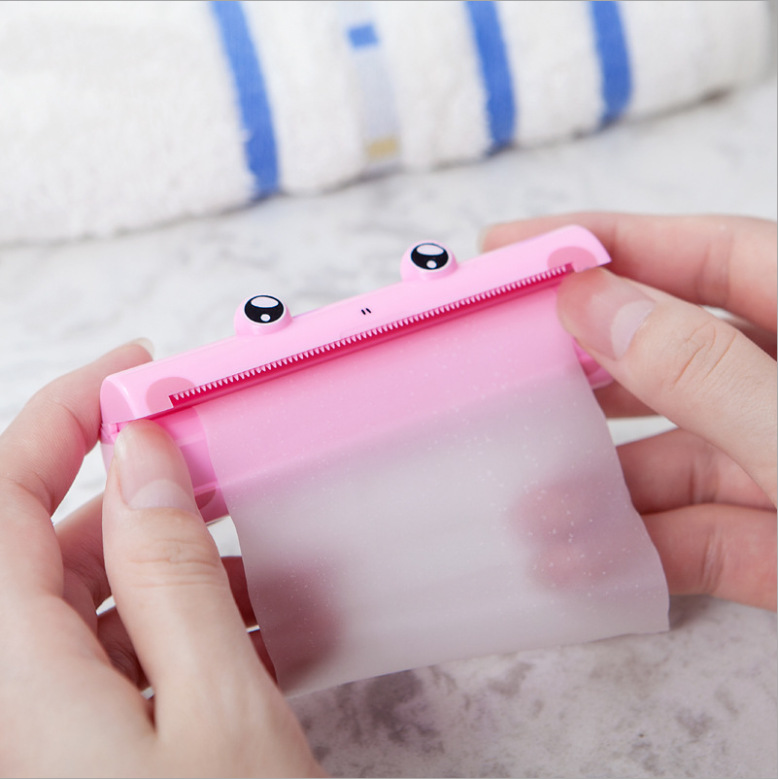 旅行肥皂纸便携式青蛙肥皂纸片迷你旅行小香皂片户外一次性香皂纸