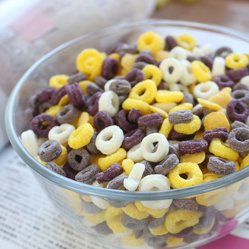 谷物圈麦圈紫薯黑米圈脆片即食粗粮早餐泡牛奶低健身代餐脂-阿里巴巴
