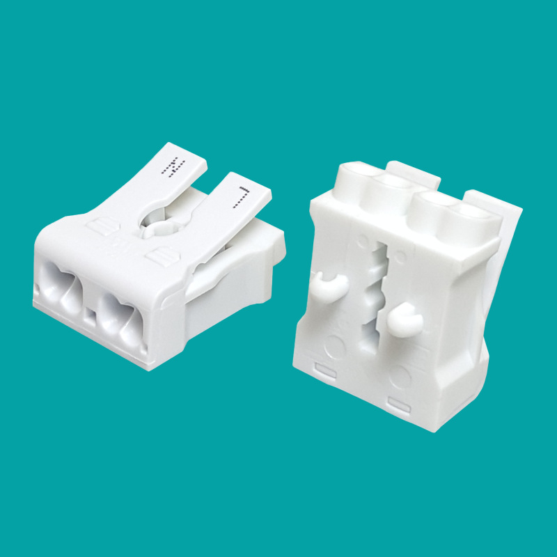 2p快速接线端子美规两极电缆快接端子二进二出插线式快速连接器