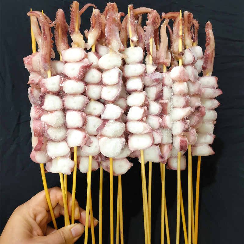 新鲜冷冻龙珠串100串40克规格小串章鱼串铁板 商用食材非大鱿鱼串