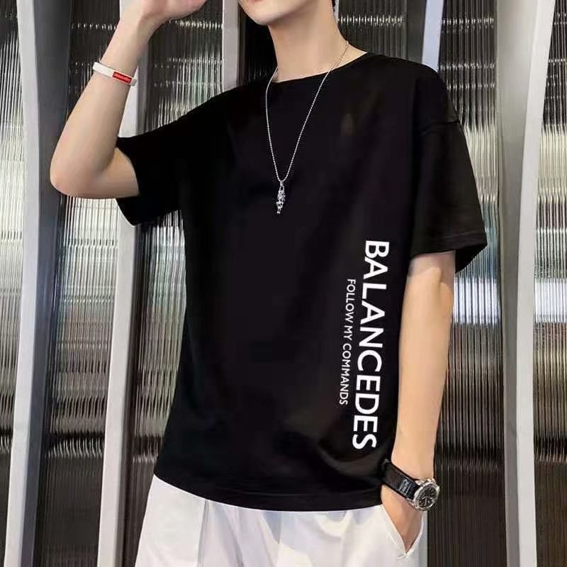Men's Short Sleeve TX New Summer Trendy Loose Bottoming Shirt Clothes T-shirt plus Size Crew Neck T-shirt One Piece Dropshipping