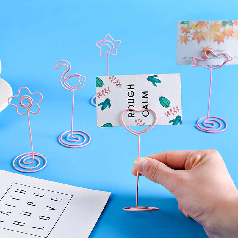 卡通金属便签夹 学生桌面照片小夹子可爱diy装饰相片夹办公名片夹