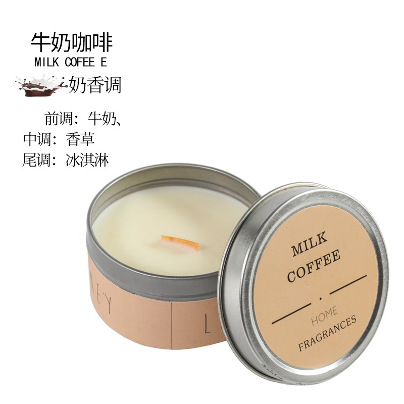 Romantic Tinplate Wooden Core Organic Essence Oil Canakin Aromatherapy Candle Travel Pack Fragrance Candle Environmental Protection