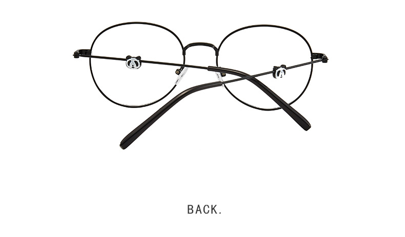 2020年新款熊猫眼镜架时尚潮流眼镜框 圆框平光镜眼镜成品近视镜