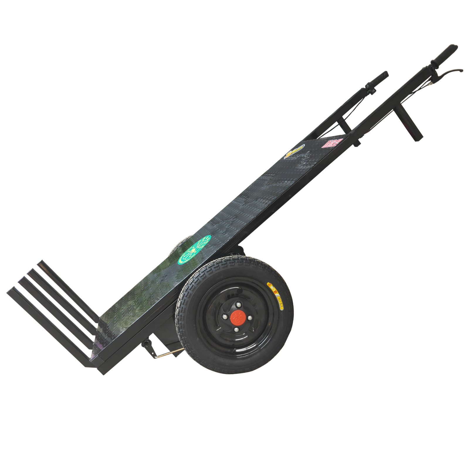 电动拉砖车 电动手推周转车 建筑工地用二轮平板车工厂厂区拉货车