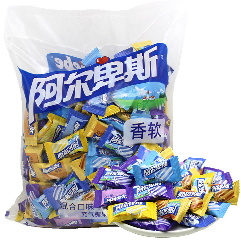 阿尔卑斯散装软糖1kg混合口味前台零食喜糖结婚批发零食糖果