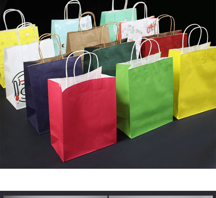 现货牛皮纸袋批发手提袋定制外卖打包奶茶服装广告餐饮购物袋定做