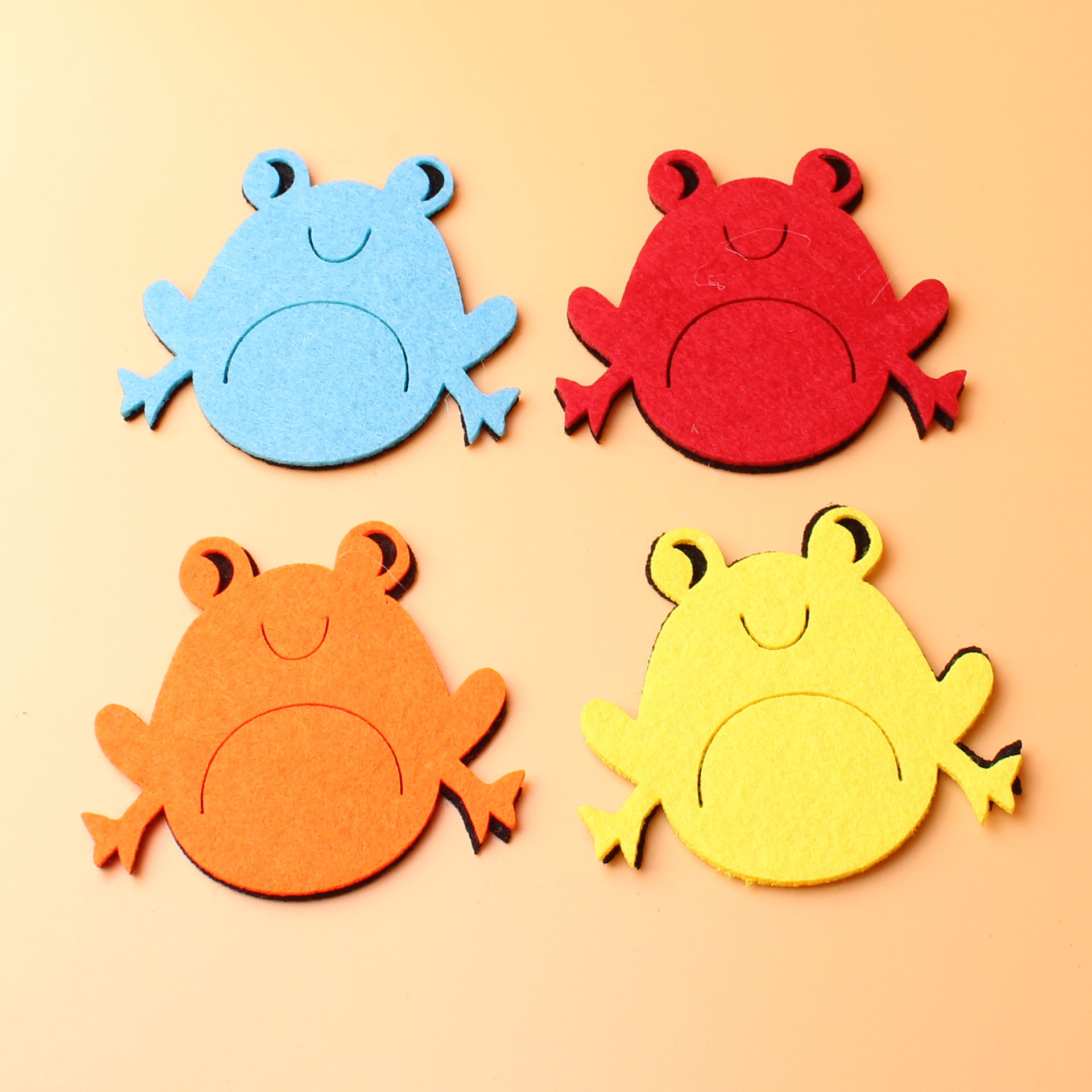 创意儿童手工diy制作无纺布装饰粘贴材料动物花朵图案不织布贴片