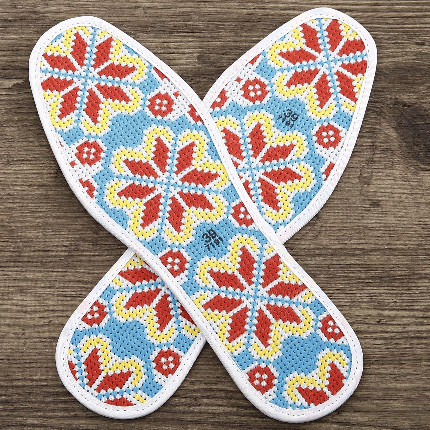 鞋垫手工图案花