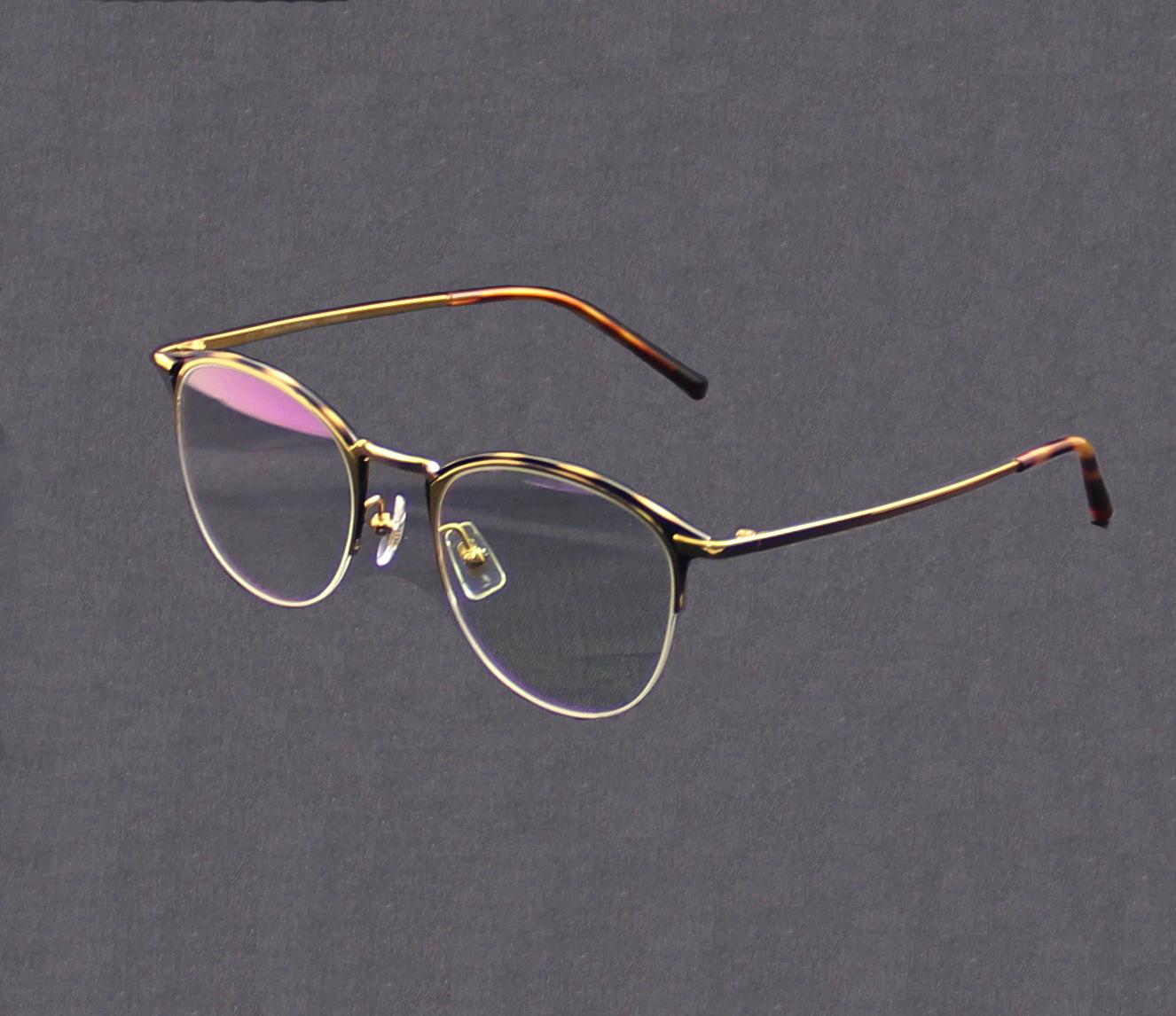 男士钛框眼镜框 新款钛架光学眼镜时尚半框钛架眼镜框潮流眼镜框