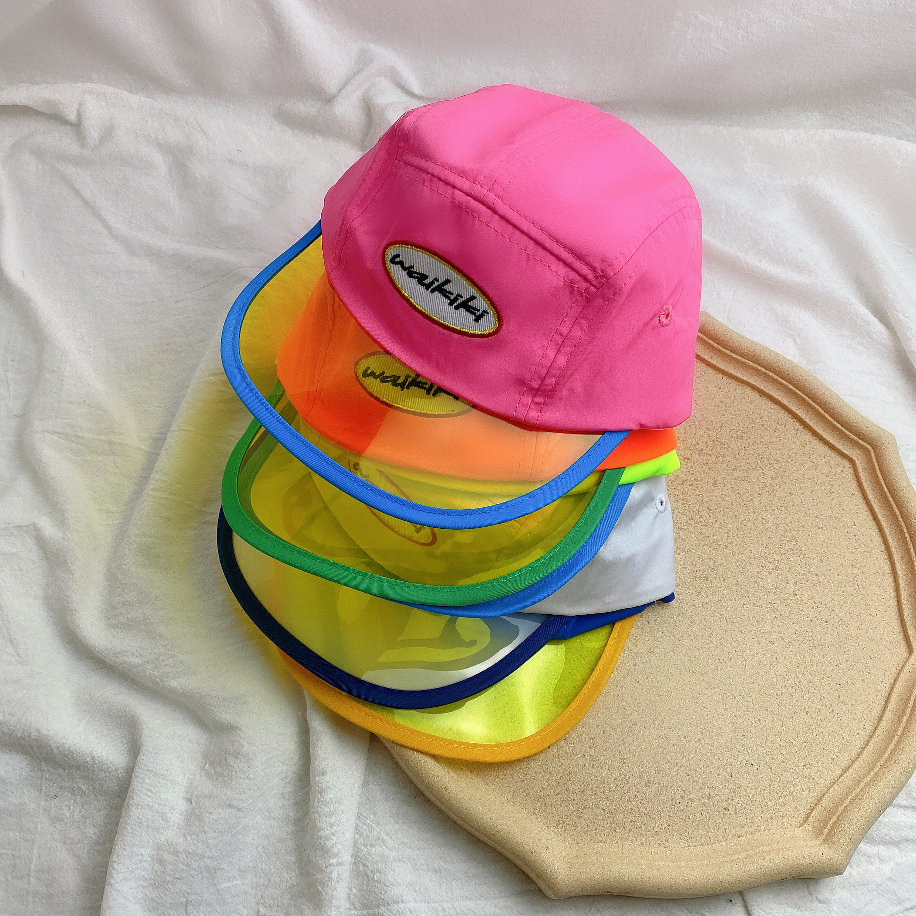 韩国儿童帽子夏防晒ins檐明帽透荧光棒球檐网红遮阳宝宝鸭舌帽潮