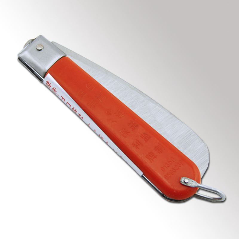 批发久保利折合式香蕉刀折叠长款弯刀削菠萝皮割白菜刀不锈合金钢