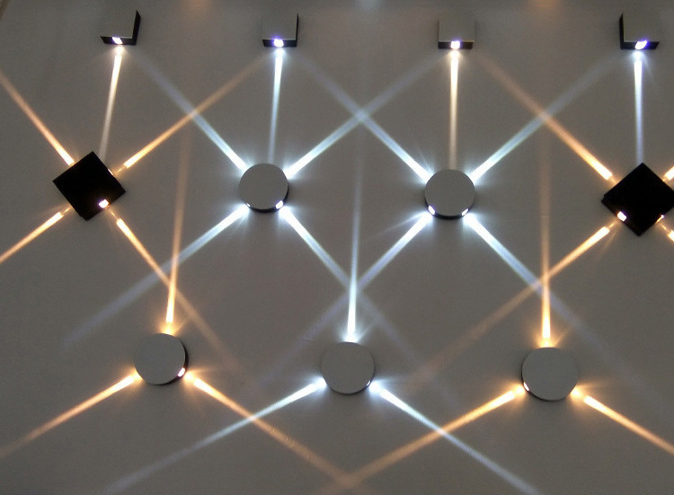 led十字星光灯方形3w6w12w光效灯射灯酒店床头灯过道走廊灯楼梯灯