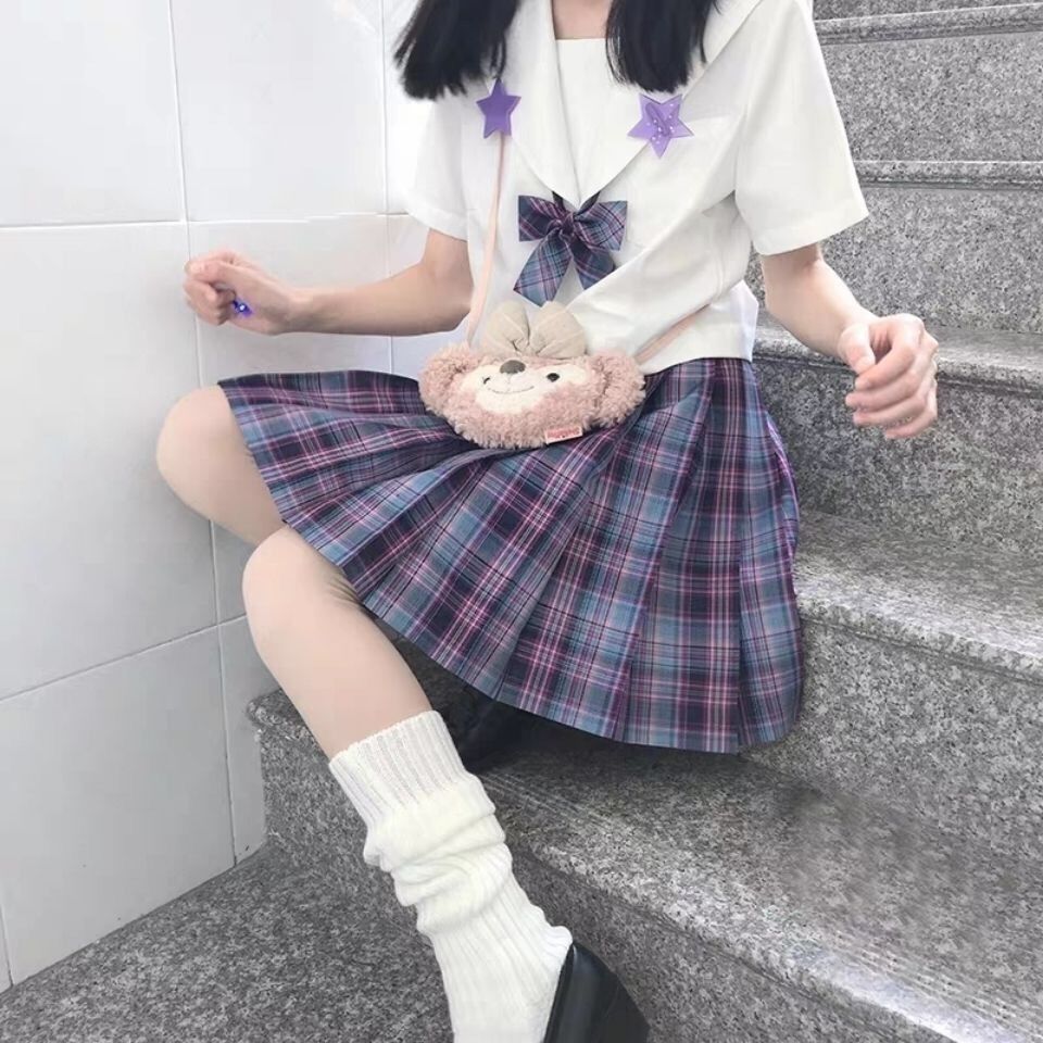 电竞少女板桥jk制服裙正统原创高腰格裙日系女学生半身裙校服套装