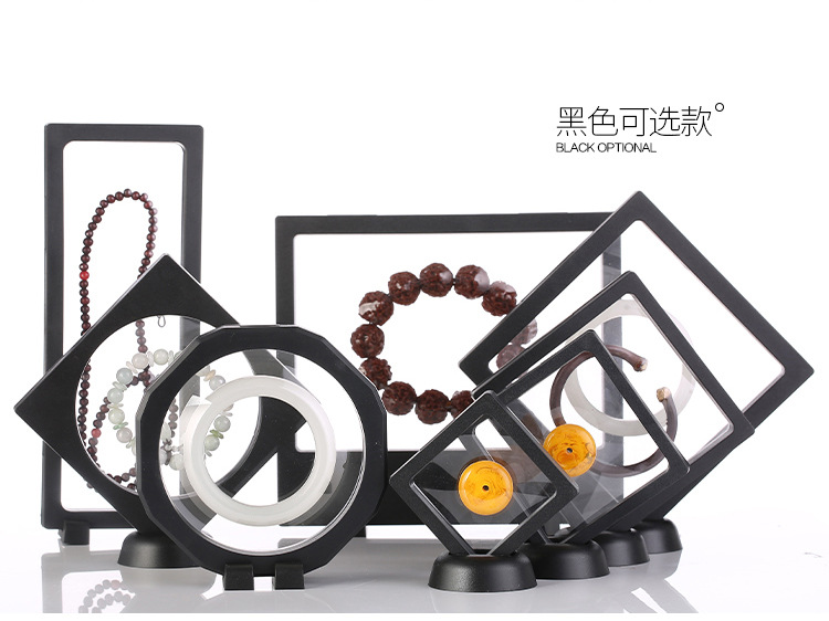 Transparent Pe Film Suspension Packing Box Jewelry Display Stand Rings Pendants Beads Dustproof Oxidation Gift Box Spot