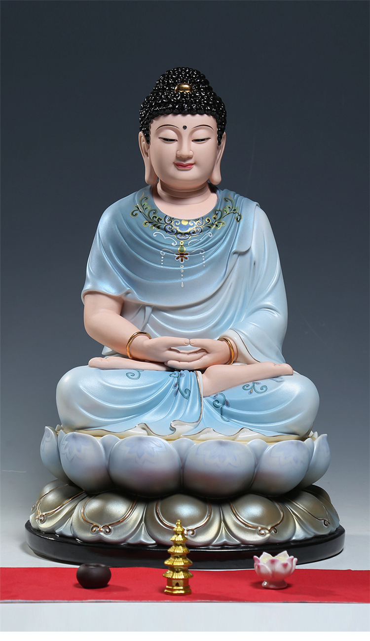 上美多尺寸祥和五圣如来佛像佛祖阿弥陀佛药师佛家用供奉居家摆件