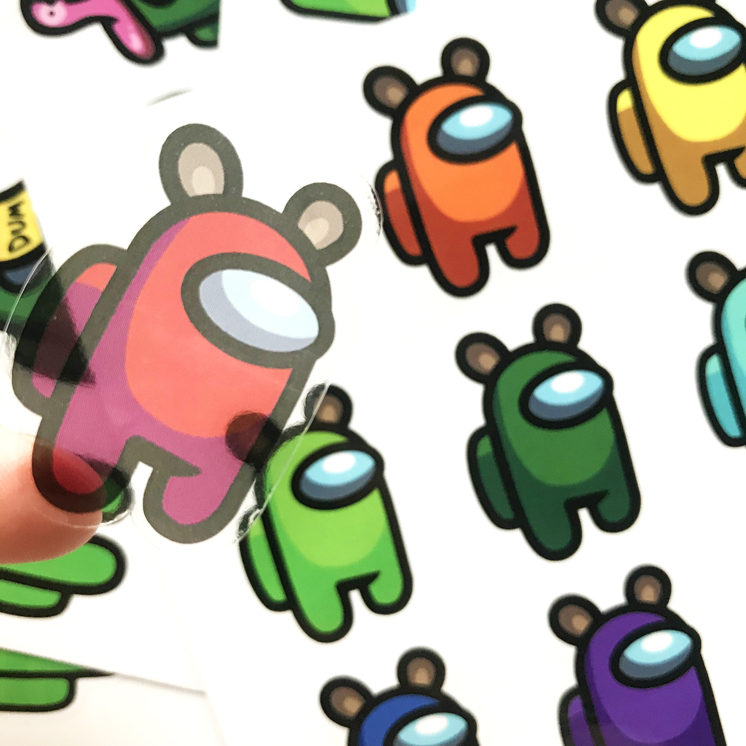 单张热门手游among us太空狼人宇航员圣诞卡通汽车手机行防水贴纸