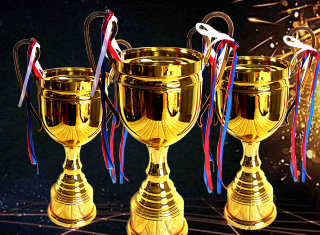 高档金属奖杯定制足球大奖杯篮球新款银色体育奖杯运动会冠军奖牌