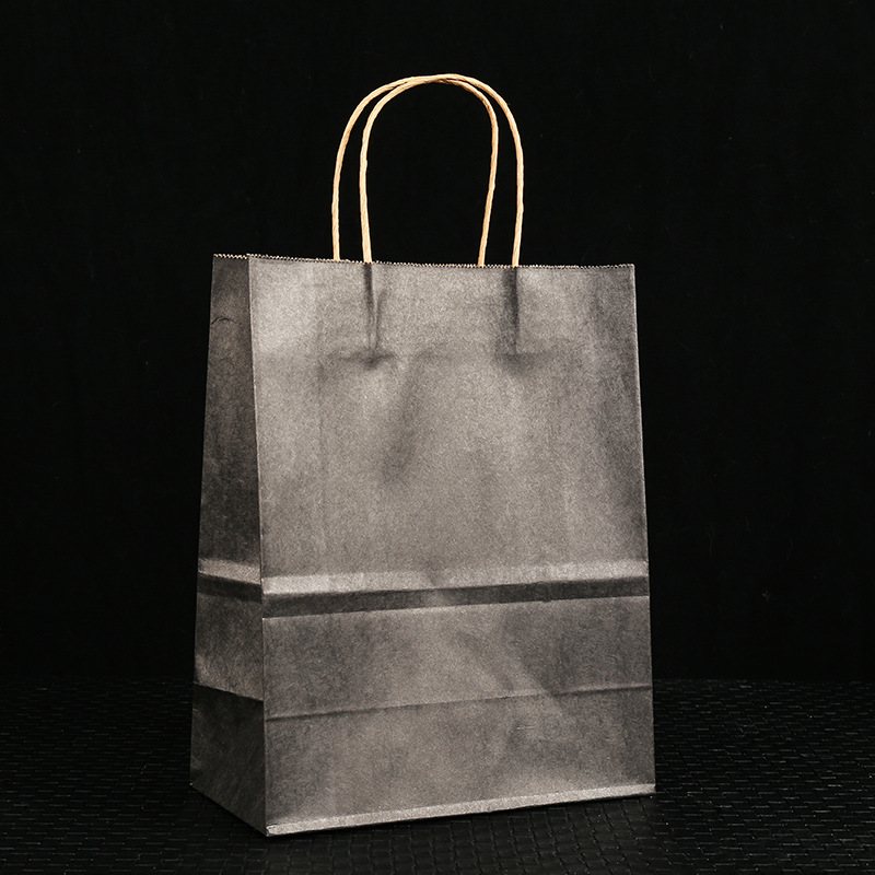 Spot Hand-Held Kraft Paper Bag Bread Food Packaging Bag Take out Take Away Storage Shopping Gift Bag