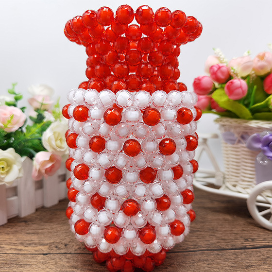 手工串珠转运珠花瓶家居摆件成品装饰材料包散珠厂家批发货源