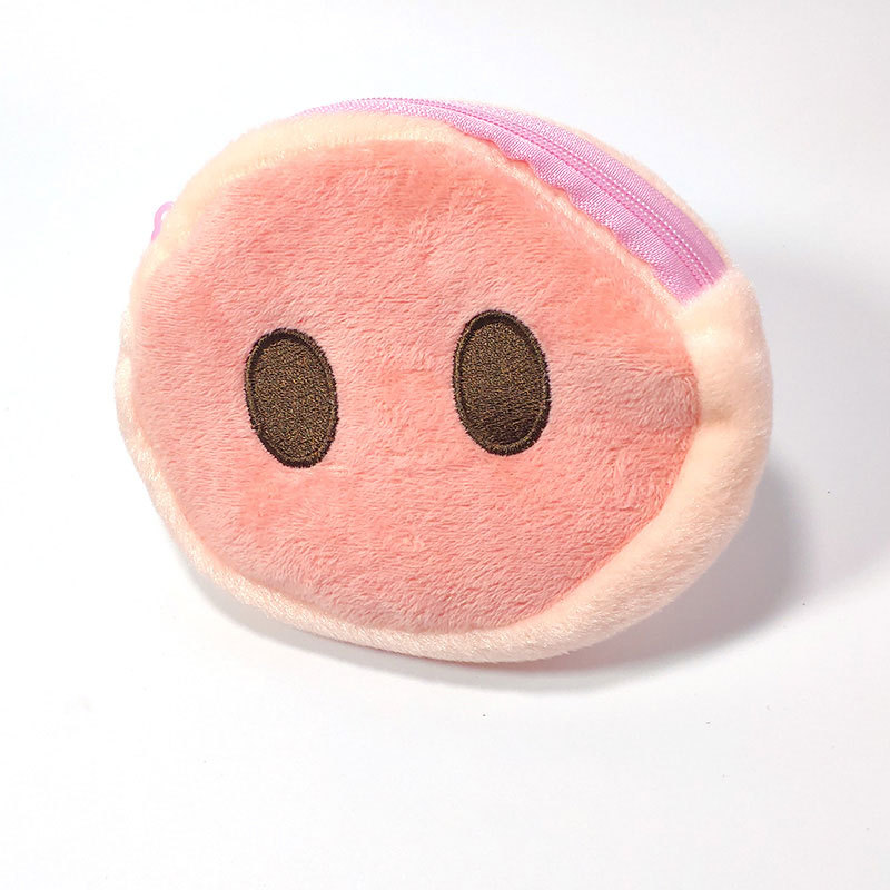 韩国ins网红猪头猪鼻子猪屁股毛绒零钱包可爱卡通学生硬币包-批发