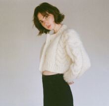 早春ins新款高腰短款纯手工高比例羊毛马海毛外套毛衣女sweater