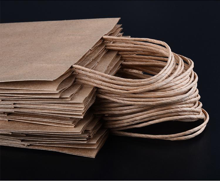 厚手提牛皮纸袋餐饮外卖打包袋快餐烘焙食品奶茶包装袋定做印logo