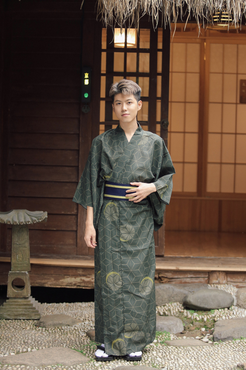 日本和服男传统武士绅士服正装日式和服不易皱材质四季可用