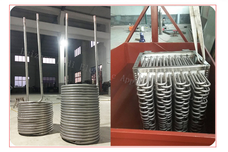 钛合金蛇形管翅片管钛蛇形蒸发器钛弯管换热器冷却盘管钛热交换器