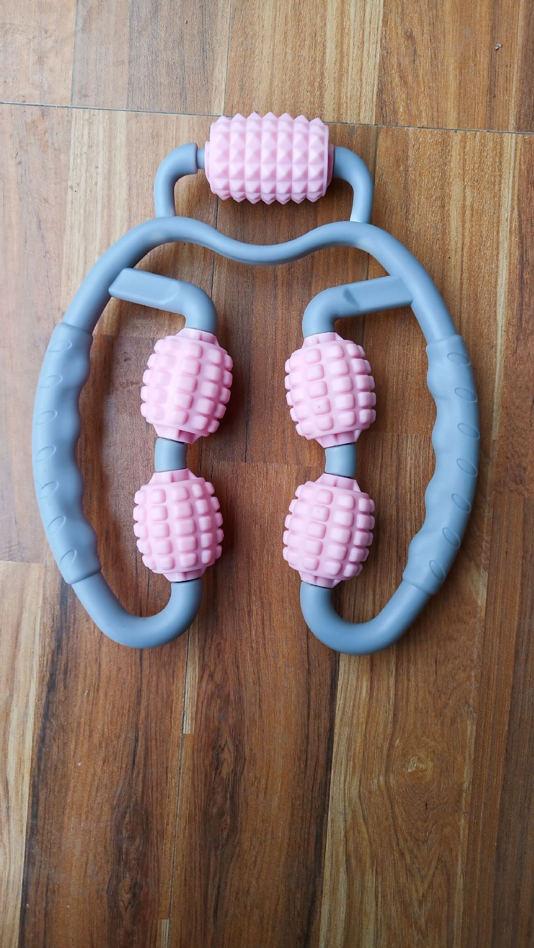 批发夹腿按摩器环形瘦腿瑜伽辅助用品360°4轮肌肉放松滚轮按摩器