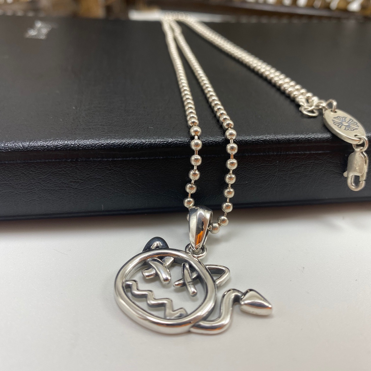 新款s925小鬼王琳凯同款小恶魔项链女嘻哈潮牌ins冷淡风个性吊坠