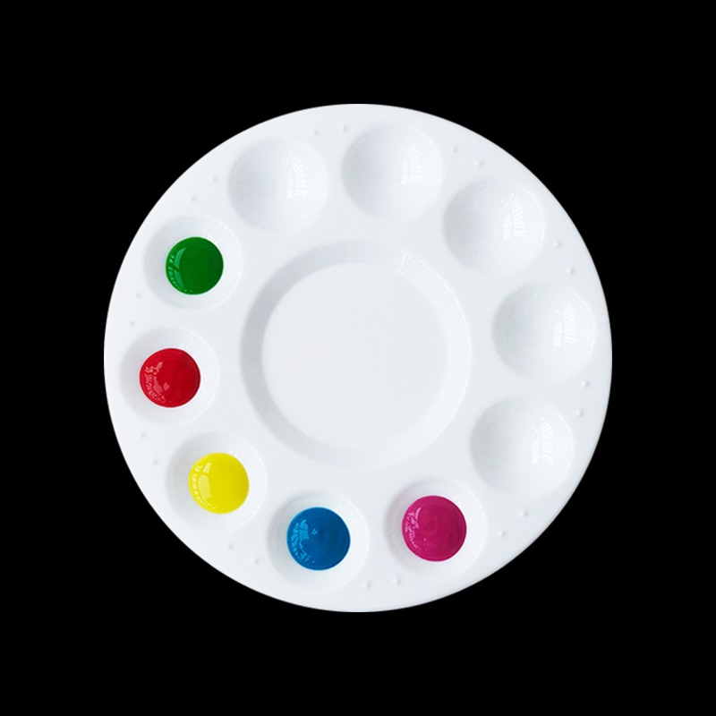 Brand New 11-Hole round Palette Painting Palette round Paint Tray 10 Grid Paint Tray