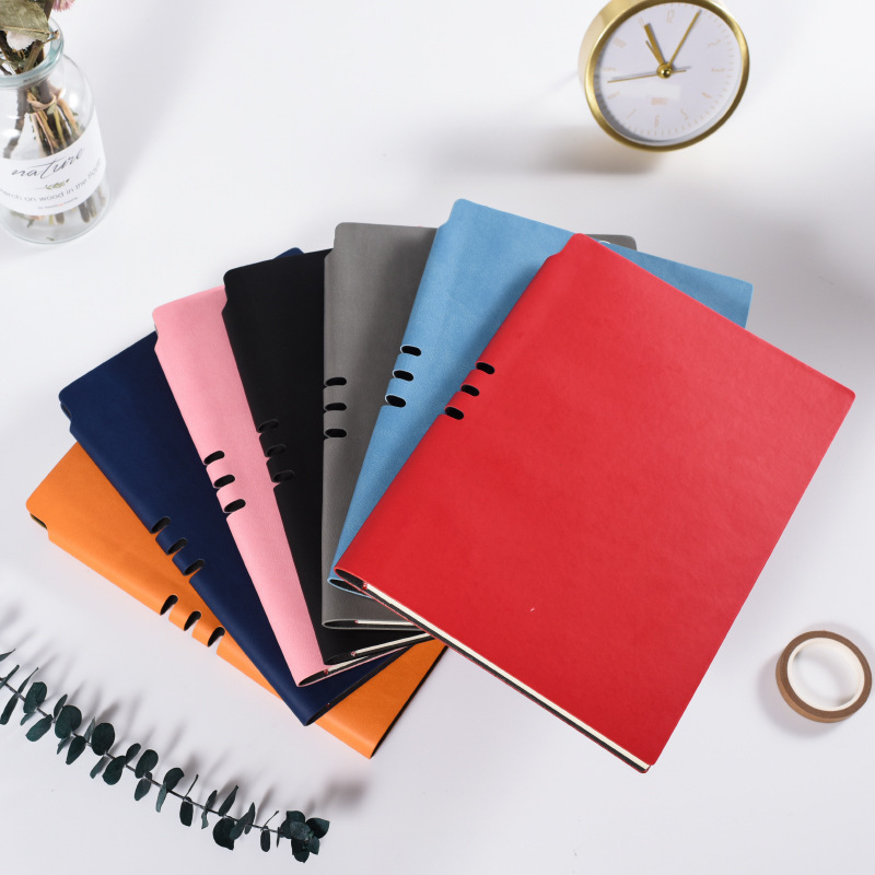 Spot Simple Imitation Leather Business Notebook Customized A5 Student Diary Book Gift Retro Office Pu Notebook