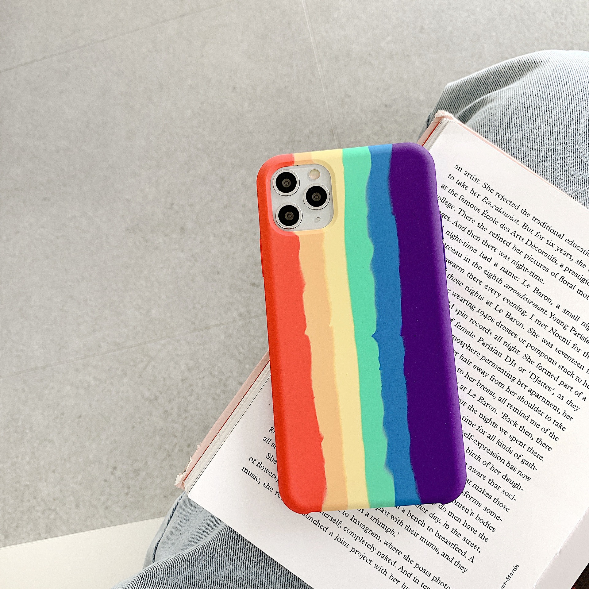 iphone12彩虹液态硅胶手机壳适用苹果/se2/xs/xr/8plus苹果手机壳